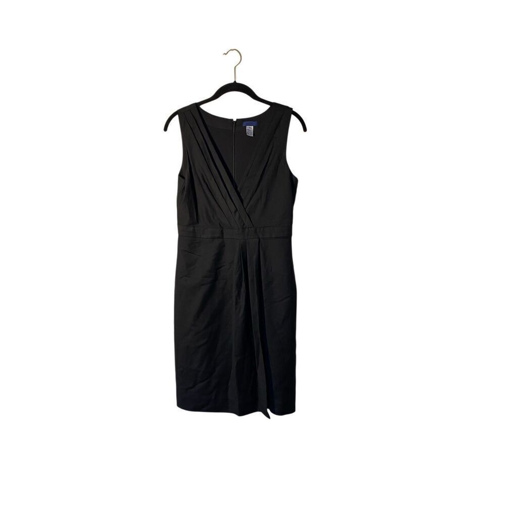 J.Crew women’s black knee length pleated front sleeveless dress 4